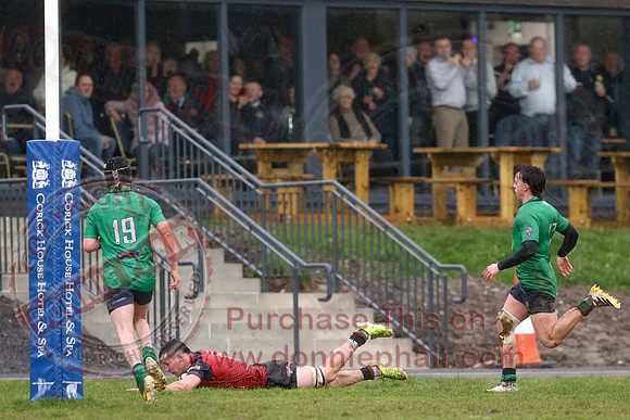 Clogher Valley 1st XV (41) V Ballina (12) in All-Ireland Rugby League 2C Champions-91