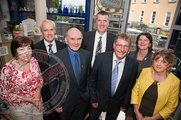 Northern Ireland Finance Minister Sammy Wilson MP meets local Business Representatives in the Clinton Centre, Enniskillen.