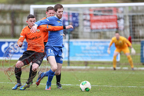 Ballinamallard United (0) V Glenavon (3) in The Irish Cup.