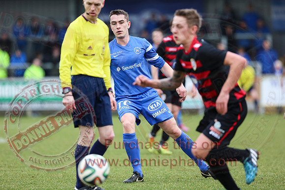 Ballinamallard United (2) V Coleraine (1) in IFA Premier League.
