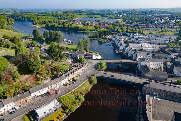 Aerial views of The River Erne around Enniskillen Town-1