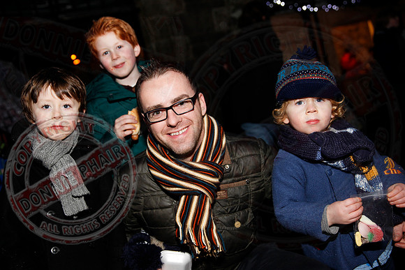 Turning on Christmas Lights in Lisnaskea.
