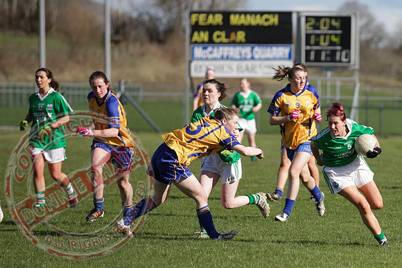 Fermanagh Cladies V Clare in GAA Football.