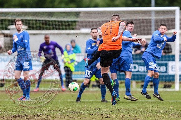 Ballinamallard United (0) V Glenavon (3) in The Irish Cup.
