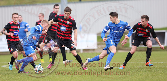 Ballinamallard United (2) V Coleraine (1) in IFA Premier League.