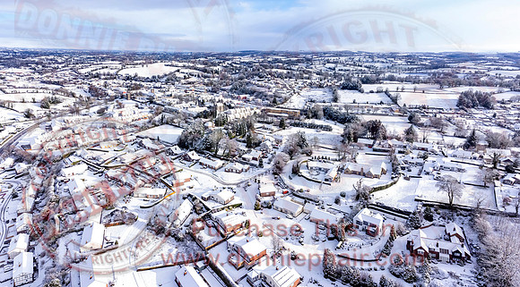 Aeriel View of Lisnaskea in the Snow-2