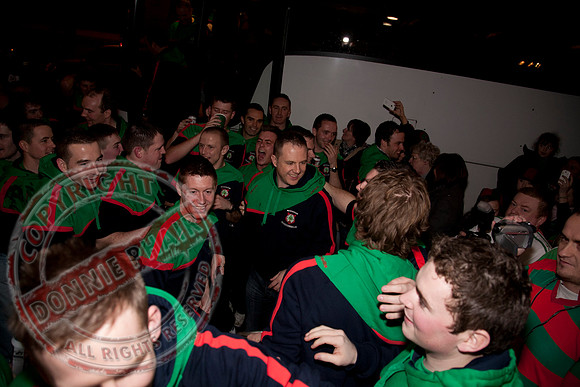 Lisnaskea Emmetts Senior GAA Football Team return home as Intermediate All-Ireland Club Champions.