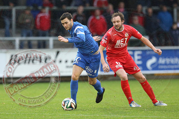 Ballinamallard United (0) v Portadown (2) in Danske Bank IFA Premier League.