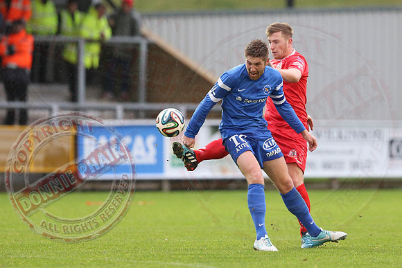 Ballinamallard United (0) v Portadown (2) in Danske Bank IFA Premier League.