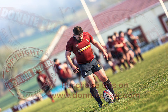 Enniskillen 1st XV (34) V Randalstown (8) in Towns Cup.