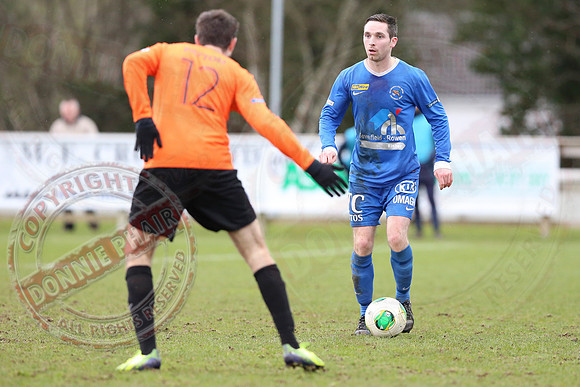 Ballinamallard United (0) V Glenavon (3) in The Irish Cup.