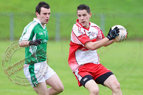 Roslea (0-7) V St. Pats Donagh (3-17) in Senior GAA Foobtall League, Division One.