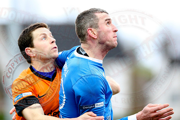 Ballinamallard United (0) V Glenavon (3) in The Irish Cup.