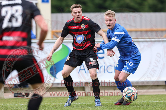 Ballinamallard United (2) V Coleraine (1) in IFA Premier League.