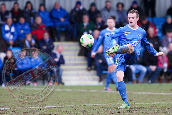 Ballinamallard United (0) V Glenavon (3) in The Irish Cup.