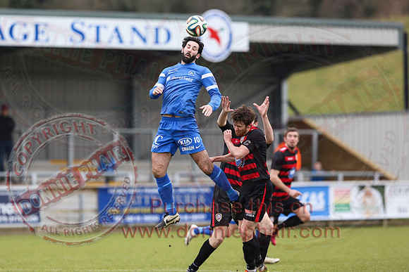 Ballinamallard United (2) V Coleraine (1) in IFA Premier League.