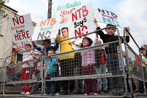 Loyalist Parade and Residents Protest in Newtownbutler