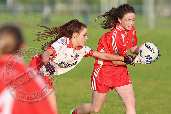 Newtownbutler (0-6) V St. Pat's Donagh (0-5) in U16 Ladies GAA Football League Division 2 Final.