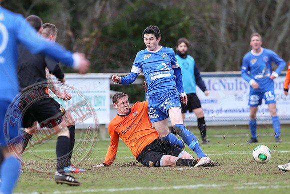 Ballinamallard United (0) V Glenavon (3) in The Irish Cup.