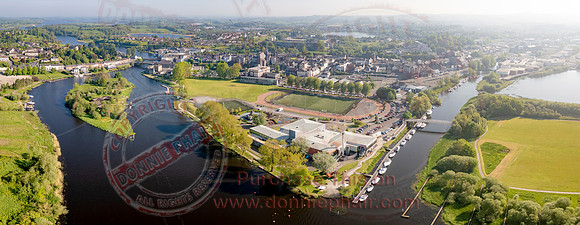 Aerial views of The River Erne around Enniskillen Town-12