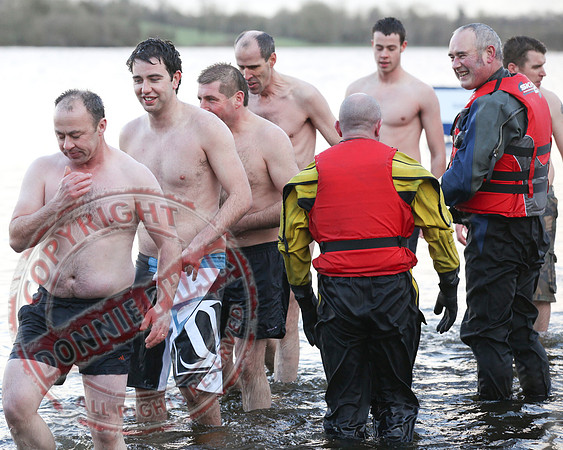Galloon Island Charity Swim taken near Newtowbutler, County Fermanagh.  The swim takes place every year as with the people swimming for charity.