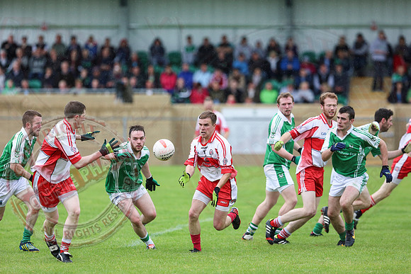 Roslea (0-7) V St. Pats Donagh (3-17) in Senior GAA Foobtall League, Division One.