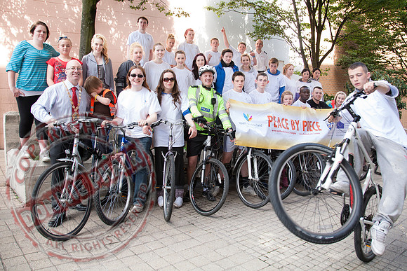 Peace By Piece charity bike ride launch.