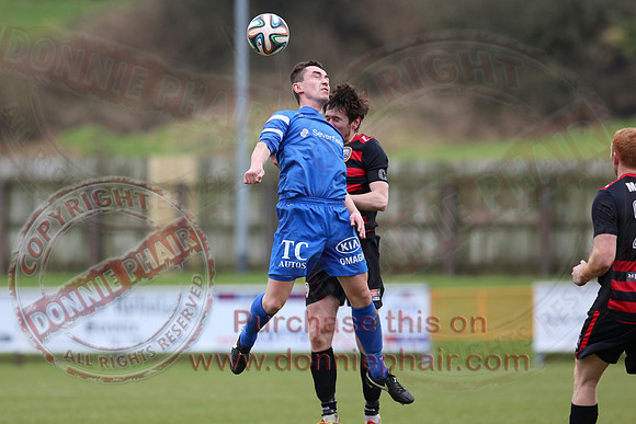 Ballinamallard United (2) V Coleraine (1) in IFA Premier League.