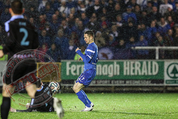 Ballinamallard United (2) V Ballymena United (3) in League Cup Semi-Final.
