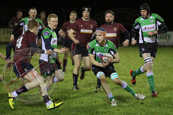 Enniskillen 1st XV (12) V Omagh (15) in Rugby.
