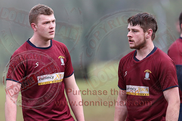 Enniskillen 1st XV (3) V Ballynahinch (44) in Rugby Towns Cup.