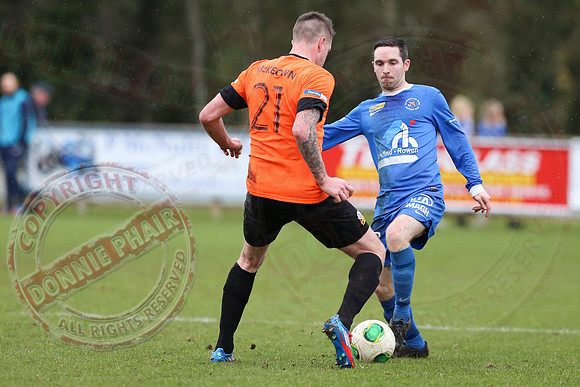 Ballinamallard United (0) V Glenavon (3) in The Irish Cup.