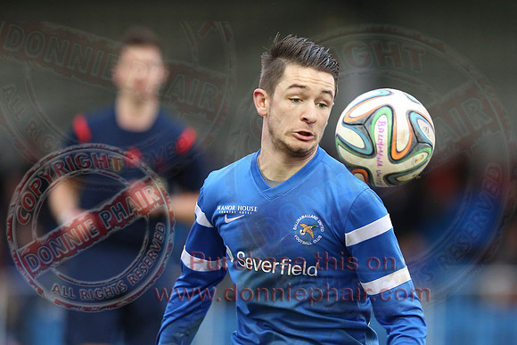 Ballinamallard United (1) V Glenavon (3) in IFA Danske Premier League.