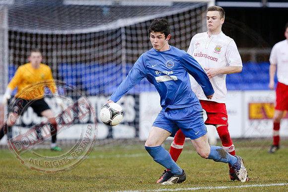 Ballinamallard Youth (1) V Linfield (3) in Harry Cavan Cup Final in Stangmore Park, Dungannon.