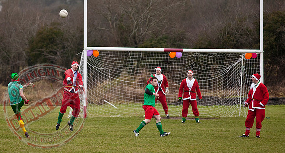 Santa V Elves Charity GAA Match In Newtownbutler among the NTB club members and friends.