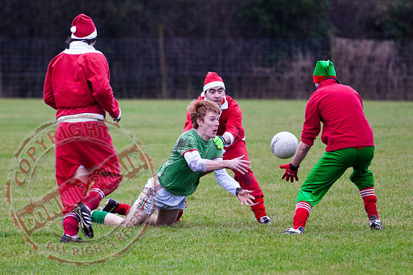 Santa V Elves Charity GAA Match In Newtownbutler among the NTB club members and friends.