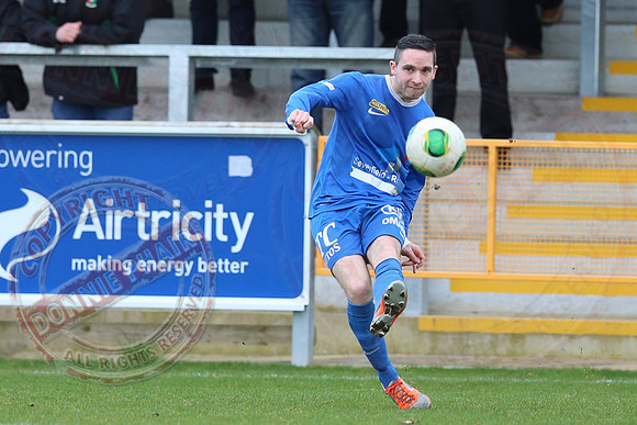 Ballinamallard United (0) V Glentoran (3) in IFA Premiership.