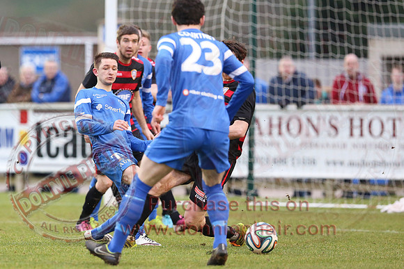 Ballinamallard United (2) V Coleraine (1) in IFA Premier League.