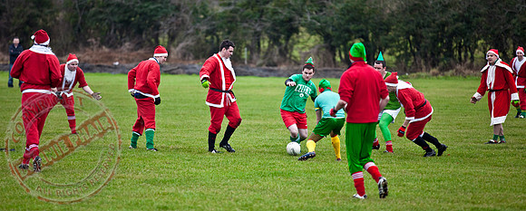 Santa V Elves Charity GAA Match In Newtownbutler among the NTB club members and friends.