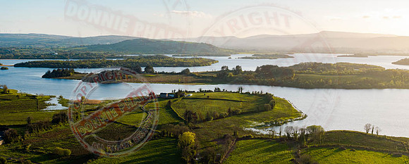 Aerial view of Kinmore Lisnaskea with a view out to Upper Lough Erne