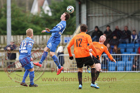 Ballinamallard United (1) V Glenavon (3) in IFA Danske Premier League.
