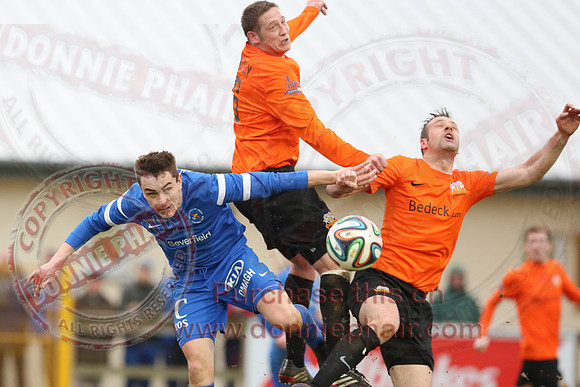 Ballinamallard United (1) V Glenavon (3) in IFA Danske Premier League.