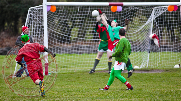 Santa V Elves Charity GAA Match In Newtownbutler among the NTB club members and friends.