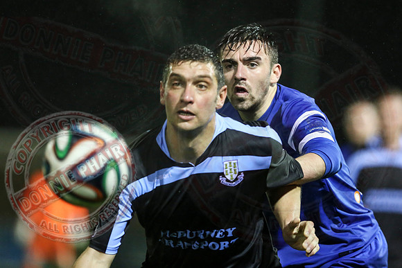 Ballinamallard United (2) V Ballymena United (3) in League Cup Semi-Final.