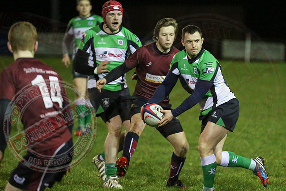 Enniskillen 1st XV (12) V Omagh (15) in Rugby.