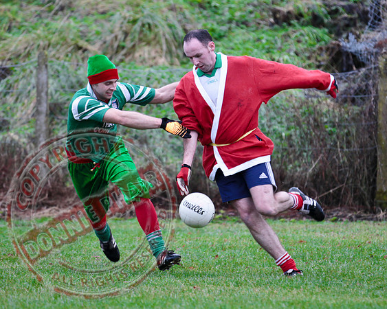 Santa V Elves Charity GAA Match In Newtownbutler among the NTB club members and friends.
