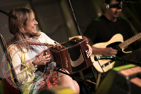 Sharon Shannon and Eleanor Shanley at the Newtownbutler Festival.