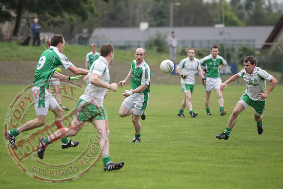 St. Joseph's Ederney V Roslea Shamrocks in Senior Men GAA League Football.