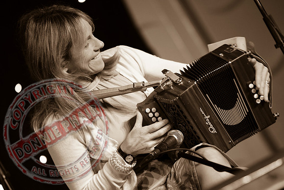 Sharon Shannon and Eleanor Shanley at the Newtownbutler Festival.