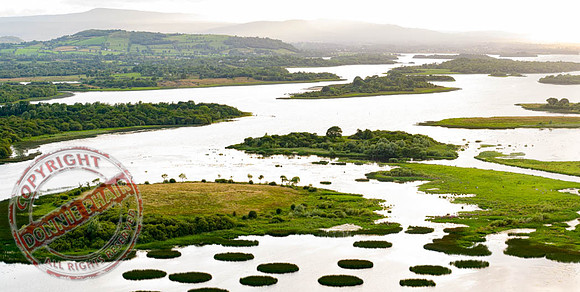 Aerial of Upper Lough Erne as see from Kilmore Quay